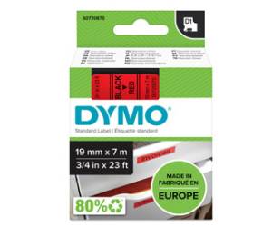 Nastro D1 standard 458070,19 mm x 7 mt PL nero rosso - 10921