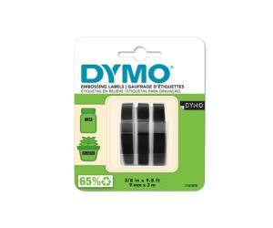 Nastro a rilievo 9 mm x 3 mt nero blister 3 nastri - 10906