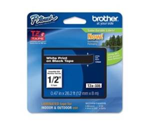 Nastro bianco nero TZE335,12 mm x 8mt - 10800