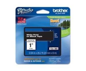 Nastro bianco nero TZE355,24 mm x 8mt - 10803