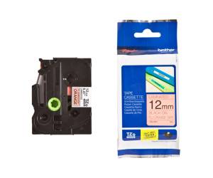 Nastro laminato fluorescente nero arancio fluo 12 mm x 5mt - 10845