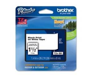 Nastro nero bianco TZE261 36 mm x 8 mt Brother TZ E261 - 10802