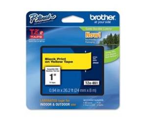 Nastro nero giallo TZE651,24 mm x 8mt - 10840