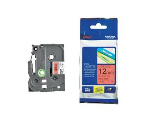 Nastro nero rosso TZE431,12 mm x 8mt - 10805