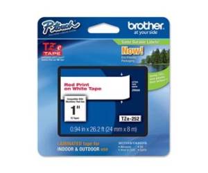 Nastro rosso bianco 24 mm x 8mt - 10823