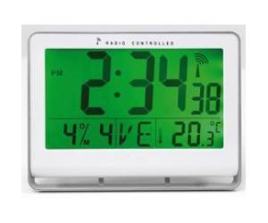 Orologio digitale LCD 20 x 15 x 3 cm bianco - 10037