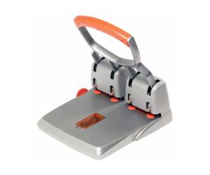 Perforatore HDC150 max 150 fogli 4 fori passo 8 cm grigio arancio - 10404