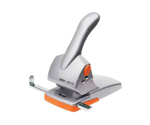 Perforatore HDC65 max 65 fogli 2 fori passo 8 cm argento arancio - 10424