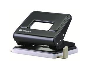 Perforatore in metallo 2 fori passo 8 cm nero Titanium TI2051N - 10408