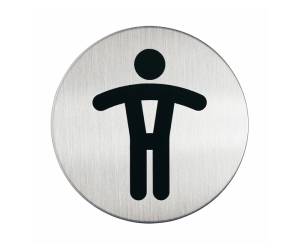 Pittogramma adesivo WC uomini diametro 8,3 cm acciaio Durable 4905 23 - 9600