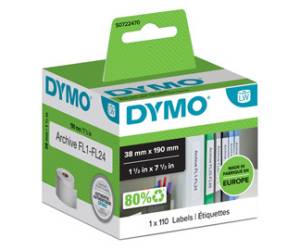 Rotolo 110 etichette LW 990180,38 x 190 mm carta registratore piccolo bianco - 10924