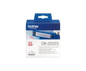 Rotolo etichetta continua carta adesiva nero bianco 50 mm x 30,48 mt DK - 22223,10786