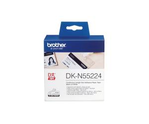 Rotolo nastro in carta non adesiva nero bianco 54 mm x 30,48 mt DK - N55224,10792