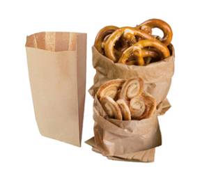 Sacchetti carta kraft 12x22 cm soffietti laterali 4 cm 45 gr avana - 11256