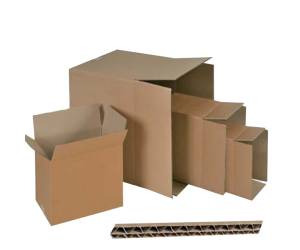 Scatola per imballo onda doppia 60 x 60 x 60 cm cartone avana - 10069