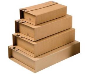 Scatola postale CP 020 fustellata A5,25,1 x 16,5 x 6 cm cartone microonda avana - 10076