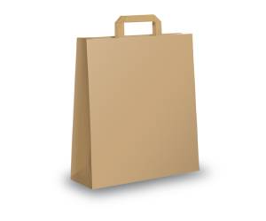 Shopper maniglie piattina 36 x 12 x 41 cm carta kraft avana - 9409