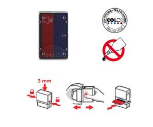 Tampone di ricambio E 10,2 rosso blu - 9509