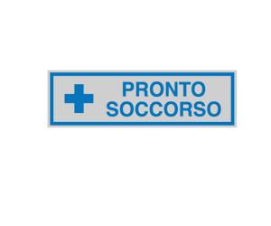 Targhetta adesiva PRONTO SOCCORSO 16,5 x 5 cm - 10749