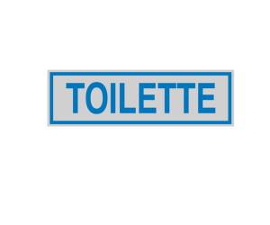 Targhetta adesiva TOILETTE 16,5 x 5 cm - 10747