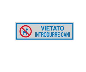 Targhetta adesiva VIETATO INTRODURRE CANI 16,5 x 5 cm - 10750
