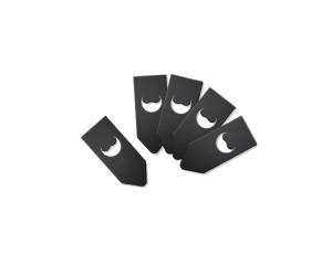 Targhette per bottiglia 6,5 x 16 cm nero set 10 pezzi - 9401