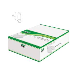 Etichette con filo - 7 x 19 mm - bianco - conf. 1000 pezzi - Lebez - A383 - 8007509003831 - DMwebShop