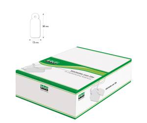 Etichette con filo - 13 x 34 mm - bianco - conf. 1000 pezzi - Lebez - A386 - 8007509003862 - DMwebShop
