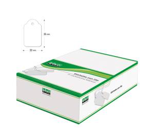 Etichette con filo - 22 x 35 mm - bianco - conf. 500 pezzi - Lebez - A390 - 8007509003909 - DMwebShop