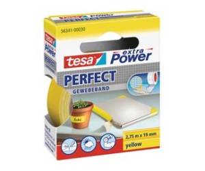 Nastro adesivo telato XP Perfect - 19 mm x 2,7 mt - giallo - Tesa - 56341-00030-04 - 4042448044051 - DMwebShop