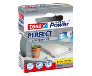 Nastro adesivo telato XP Perfect - 19 mm x 2,7 mt - grigio - Tesa - 56341-00033-04 - 4042448044112 - DMwebShop