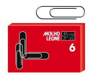 Fermagli zincati - n. 6 - lunghezza 5,7 cm - conf. 100 pezzi - Molho Leone - 21106 - 8002057211066 - DMwebShop