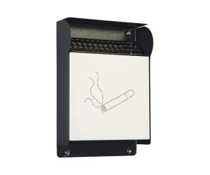 Posacenere da esterni - murale - 23,5 x 33 x 7 cm - grigio scuro - Metalplus - 5400/1 - 8022715540017 - DMwebShop