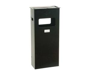 Posacenere-gettacarta da esterni - da terra - 30 x 70 x 15 cm - grigio scuro - Metalplus - 5430/1 - 8022715543018 - DMwebShop