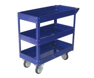 Carrello da lavoro - 3 ripiani - acciaio verniciato blu - 84 x 41 cm - altezza 82 cm - portata massima 100 kg - Serena Group - TC4103 - 8032937533957 - DMwebShop