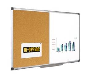 Lavagna combinata - 90 x 120 cm - bianco-sughero - Bi-office - XA0503170 - 5603750260318 - DMwebShop