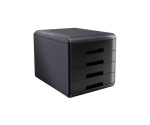 Cassettiera Mydesk - 29,5 x 38,5 x 28,2 cm - 4 cassetti da 4,5 cm - grigio-nero - Arda - 18P4PN - 8003438014986 - DMwebShop