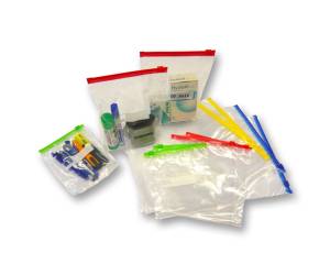 Buste slider con chiusura zip e cursore 14 x 18 x 3 cm 60 micron LDPE trasparente verde - 13185