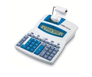 Calcolatrice Ibico scrivente 1221X 12 cifre bianco azzurro - 13035