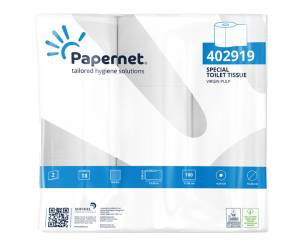 Carta igienica 2 veli 16,5 gr 9,5 cm x 19,8 mt diametro 10,2 cm 180 strappi pacco 18 rotoli Papernet 402919 - 12883