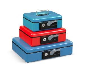 Cassetta portavalori Deluxe 30x23x8 cm rosso - 13009