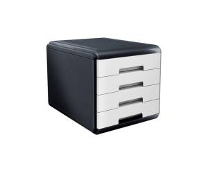 Cassettiera Mydesk 29,5 x 38,5 x 28,2 cm 4 cassetti da 4,5 cm grigio bianco - 12448