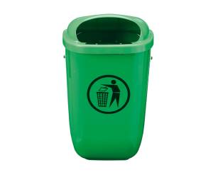 Cestino gettacarte Classic da esterni 40,4 x 34,8 x 74,5 cm 50 lt verde - 11498