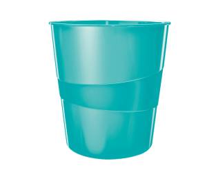Cestino gettacarte WOW altezza 32,4 cm diametro 29 cm 15 lt acqua marina - 12044