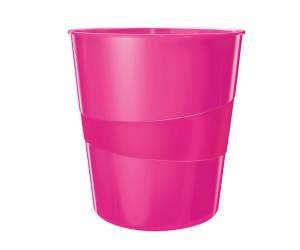 Cestino gettacarte WOW altezza 32,4 cm diametro 29 cm 15 lt fucsia metallizzato - 12025