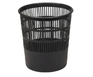 Cestino gettacarte traforato altezza 31,5 cm diametro 30 cm 15 lt nero Methodo X851003 - 12392