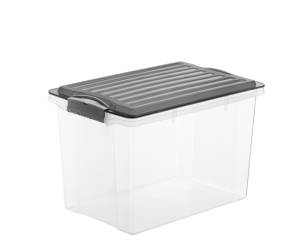 Contenitore Compact 27x18,5x15 cm A5,4,5 lt PPL coperchio nero trasparente - 12946