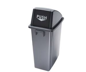 Contenitore Office 60 Lt con coperchio push per rifiuto secco 33x46x79 cm - 12855