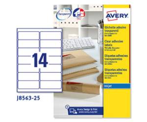 Etichette adesive J8563 in poliestere inkjet permanenti 99,1 x 38,1 mm - 12628