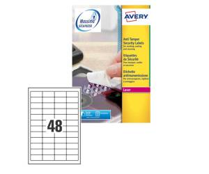 Etichette adesive L6113 in poliestere laser permanenti 45,7 x 21 - 2 mm bianco - 12568